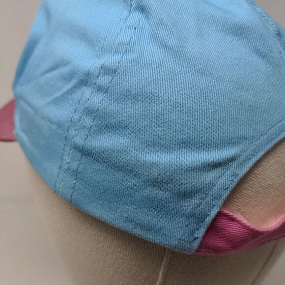 Disney Minnie Mouse Girl's Strapback Hat Blue Pink Adjustable Graphic Logo - Picture 7 of 8